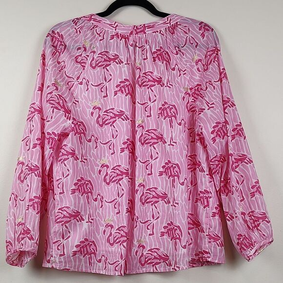 Jude Connelly Lilith Blouse Queen Flamingo Print Size M - Picture 10 of 12